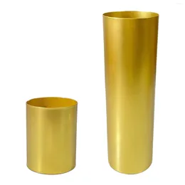 Vaser 2024 år dekorationer guldmetall för jubileum bröllop centerpieces matsal färskt och torkat blommigt heminredning