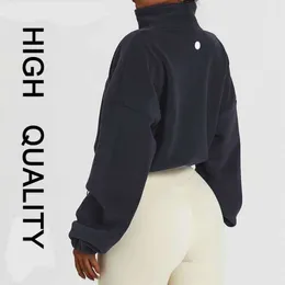 Lu Yoga Wear Jackets تعريف هوديس من النوع الثقيل لوليمنز المصممين المصممين معاطف معاطف اللياقة