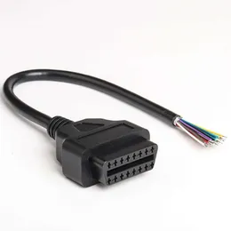 New 30cm 16pin Female To Male DIY OBD 2 OBD2 Auto Extension Cable Automotive Car Diagnostic Auto Tool Scanner OBDII Connector
