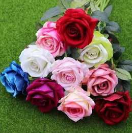 11 pçslot decoração rosa flores artificiais flores de seda floral látex real toque rosa buquê de casamento casa festa design flores7929453