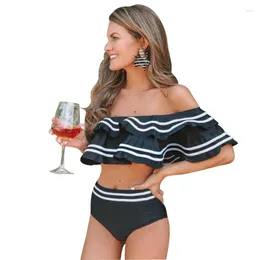 Women's Tracksuits Sexy Ruffle One-Shoulder Bra Swimsuit Ruffles Off-Shoulder Tube Top For Women