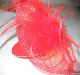 Womens Feather Fasinators hat hair clips Bows Veil Bow Feather Barrette 40pcslot 1643 NON BRAND4565795