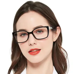 نظارة شمسية ماري آزورو نظارات قراءة كبيرة الحجم نساء مصمم أزياء العلامة التجارية Cat Presbyopia Eyeglasses Glitter القراء 1 0 1 205H