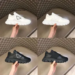 pada prd dubbelhjul nylon gabardine sneaker chunky lätta ensamskor för kvinnor vit blå öken beige plattform canvas sneakers inspirerade pradddas 8op9