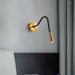 ウォールランプLEDライトフル銅屋内照明調整可能なミラーベッドルームランプルームの装飾ワンドランプ110V 220V208A