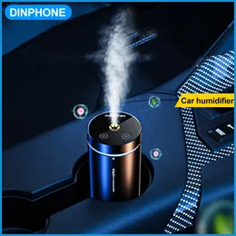 가습기 Dinphone 자동차 공기 가습기 알루미늄 합금 에센셜 오일 디퓨저 300ml 자동차 홈 오피스 액세서리 용 공기 청정제 231213