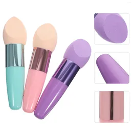 Makeup Sponges 3 Pcs Sponge Stick Puff Brush Brushes Foundation Egg Face Powder