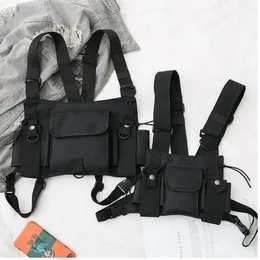 Hunting Jackets Men Functional Tactical Chest Bag Hip Hop Vest Streetwear Waist Pack Rig Travel Adjustable