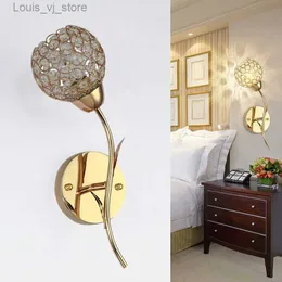 야간 조명 MOONLUX RHINESTONE CRYSTAL LEAF WALL LAMP 램프 거실 배경 홈 장식 야간 조명 침대 옆 (전구 없음) YQ231214