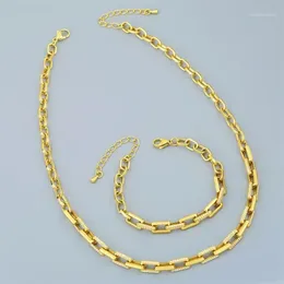 925 prata esterlina retângulo paperclip corrente rolo colar pulseira zircônia cúbica cristal minimalista jóias finas chains2619