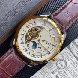 Nowa słynna marka Zegarek Mężczyzn Automatyczne wysokiej jakości zegarek skórzany pasek Męski mechaniczny Orologio di Lusso WristWatch277a