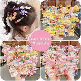 Headwear Hair Accessories 14/10/9Pcs Bowknot Baby Girl Hairpins Cute Floral Kids Headwear Children Hair Clips Baby Hairpin Kids Barrettes Hair AccessoriesL231214