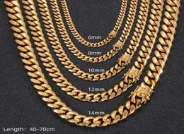 Collana personalizzata in acciaio inossidabile placcato oro 18k Miami Cuban Choker Hip Hop Collana a catena a maglia cubana per uomo Donna224J1315386