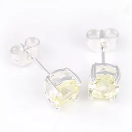 90% off Half Dozen 6 Pairs Lot Newest Holiday Gift Jewelry Round Citrine Gemstone 925 Sterling Silver Plated USA Stud Wedding Ea289E
