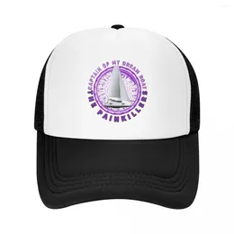 Бейсбольная кепка на белой шляпе фиолетового цвета на заказ «Капитан моей мечты». Лодка Fountaine Pajot CatamaranCap Бейсбольная кепка в стиле аниме для мужчин и женщин.