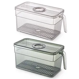 منظمة تخزين المطبخ حاويات تخزين المطبخ مع زمن الوقت منظمي الثلاجة يحافظ على صناديق تخزين الثلاجة الطازجة 231213