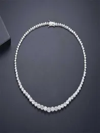 Amantes da moda colar laboratório diamante cz pedra branco ouro preenchido gargantilha pingente colares para mulheres festa de noiva jóias de casamento 2205167742