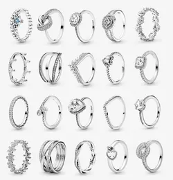 Женское кольцо из стерлингового серебра 925 пробы с оригинальной коробкой для подарка любовнику CZ Diamond Fine Jewelry Fit European American Style Luxury Designer Rings5006761