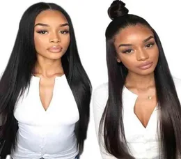 Underbara 13x6 Transparent Mink Straight Virgin HD Lace Front Wigsilky 40 tum Human Hair Wigtransparent HD Lace Frontal Wig4454695