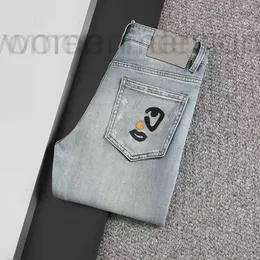 Men's Jeans Designer luxury designer Classic floral letter wash Straight cylinder Luxury Wear resistant top row patch motorcycle vintage stretch business pants