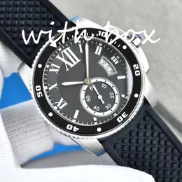 Herrenuhr, Designeruhr, Herrenuhr, Modeuhr, Businessuhr, 42 mm, Automatikwerk, Edelstahlring, Gummiband, Luxusuhr