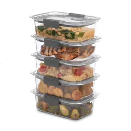 Set per l'organizzazione della conservazione degli alimenti Contenitori per la conservazione degli alimenti Rubbermaid Brilliance 3,2 tazze Confezione da 5 contenitori per la conservazione degli alimenti in plastica trasparente Tritan a prova di perdite senza BPA 231213