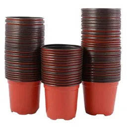 200 pièces 4 pouces en plastique semis de fleurs fournitures de pépinière Pot de plantation Pots conteneurs Pots de démarrage de graines sacs de stockage de plantation 260V