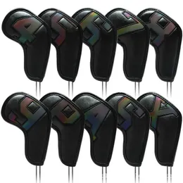 Głowy klubowe 10pcs Golf Iron Cover Zestaw Golf Iron Cover Golf Club Protection Okurcze Outdoor Sporting Akcesoria 231213