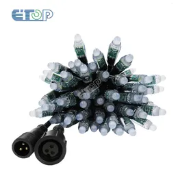 크리스마스 장식 100pcs 12mm ws2811 LED 스트링 라이트 라이트 스마트 픽셀 모듈 DC 5V 12V IP68 방수 WS2811IC 디지털 LED 크리스마스 조명 50pcs 231214