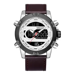Спортивные часы Водонепроницаемые настоящие кварцевые наручные часы с двойным дисплеем с большим циферблатом, модные крутые мужские 1320, цифровые часы со светодиодной подсветкой Men316u