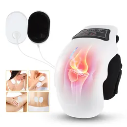 Massageadores de perna elétrica massageador de joelho compressa terapia infravermelha artrite massagem 2 em 1 aquecimento dezenas almofada conjunta alívio da dor 231214
