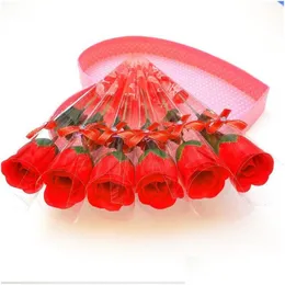 Couronnes de fleurs décoratives de haute qualité Rose Fleurs artificielles Savon Fleur Décoration de mariage Saint Valentin Cadeau 5 Drop Livraison Accueil Dhgbd