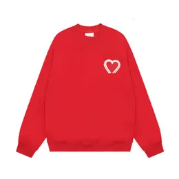 AMIS UNISEX Designer Amiodie Men Paris France Fashion A Serce Wzór okrągły bluzy z bluzy z bluzy z bluzy z bluzy luksusowe A-line czerwona bluza jumper jgbv