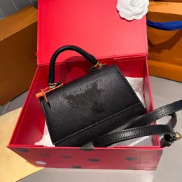 Luis Vuittons Flip Lvse Louiseviution جديد الكلاسيكية الفاخرة الفاخرة تصميم حقيبة الغزل بوكيل خلق مركزة تصميم جلدية المادة المحمولة محمولة