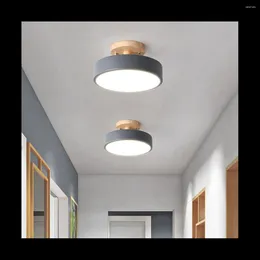 Storage Bags Ceiling Lights Modern LED Nordic Wood Lighting Fixture Indoor Luminaire Kitchen Living Bedroom Bathroom Green