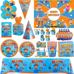 Другие товары для вечеринок Bli Ppi Toy English Teacher Theme День рождения Декоративный набор одноразовой посуды Фон Воздушный шар Баннер Baby Shower Подарок 231214