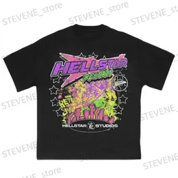 Men's T-Shirts Hellstar Y2K Men's T-Shirt Daily Outdoor Short Sleeve T-Shirt Men Harajuku Style Loose Street Hip Hop Clothes Print Tops New T231214