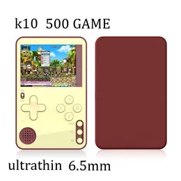 Jogadores de jogos portáteis K10 Ultrathin Handheld Video Games Console Built-in 500 Retro Classic Gaming Player Mini Pocket Gamepads sem fio com caixa de varejo