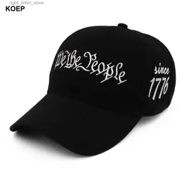 قبعات الكرة koep منذ 1776 Caps Caps Caps Fishing Cape We the People 2D Embroidery Outdoor Sports Snapback Hats YQ231214