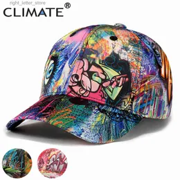 Ball Caps Climate Hip Hop Baseball Cap Men Women Street Dancer Cap Drużyna Graffiti Doodle Hat Busker Fani czapki czapki dla mężczyzn Młodzież YQ231214