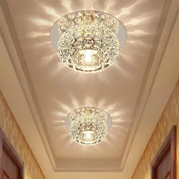 Bubble Crystal Ceiling Lights LED Aisle Lamp Spotlight Living Room Corridor Entrance Downlight Stainless Steel Mirror Base Ceiling235w