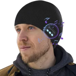 Bluetooth mobiltelefonörlurar 5.0 trådlös musik beanie med högtalares idé gåvor för män och kvinnor 12 ll