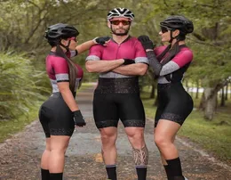 2022 Bisiklet Kısa Kollu Skinsuit Yaz Döngüsü Jersey Seti Maillot Mujer Ropa Tulum Kitleri Jel MacAquinho Ciclismo FEMININO6330669