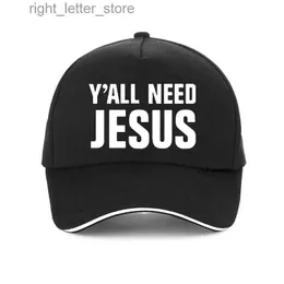 Bollkapslar Du behöver Jesus bokstäver tryck baseball cap män kvinnor bomull rolig hiphop hat mode justerbara snapback hattar yq231214