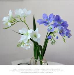 الزهور الزخرفية عالية التقليد الاصطناعي PVC Orchid Home الزفاف الزفاف الديكور الأعياد ديكور السنة المزيفة