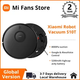 Versão Global Xiaomi Robot Vacuum Cleaner S10T 5200mAh Bateria anti-Tangle 8000pa Sucção LDS Laser Navigation Voice Control
