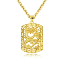 Rock Pendant Necklaces 18K Gold Hollowing Dragon Domineering Rough Personality Designer Jewelry For Men Hip Hop Cuban Link Chain N301c