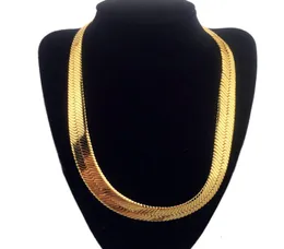 Chains High Quality 75cm10mm Hip Hop Men Herringbone Golden Necklace Rapper Chunky Chain Boys Nightclub Dj Jewelry3856395