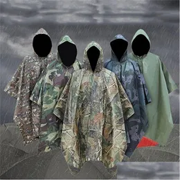 Raincoats Waterproof Military Impermeable Camo Raincoat Rain Coat Men Women Awning From The Motorcycle Poncho 210320 Drop Delivery H Dh5Qk