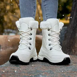 Nieuwe Winter Vrouwen Laarzen Dikke Bont Pluche Womens Sneeuw Platform Warm Houden Enkel Outdoor Waterproo Sneakers Botas Mujer 230922